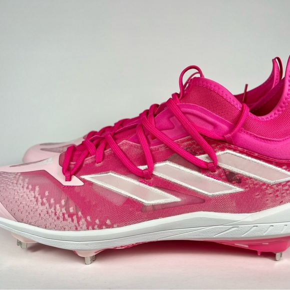 Adidas Adizero Afterburner Breast Cancer Pink Baseball Cleats Size 14 - Picture 5 of 10